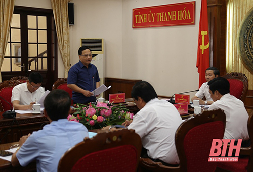 Thường trực Tỉnh ủy duyệt các nội dung Đại hội đại biểu Đảng bộ huyện Cẩm Thủy lần thứ XXVI