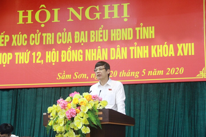 Đại biểu HĐND tỉnh tiếp túc cử tri thành phố Sầm Sơn