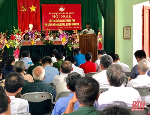 Đại biểu HĐND tỉnh tiếp xúc cử tri huyện Đông Sơn