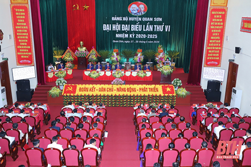 Đại hội Đảng bộ huyện Quan Sơn lần thứ VI, nhiệm kỳ 2020 - 2025: Đoàn kết - Dân chủ - Năng động - Phát triển