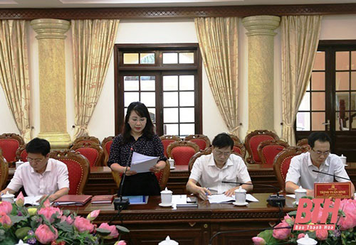 Ban Thường vụ Tỉnh ủy Thanh Hóa duyệt nội dung Đại hội đại biểu Đảng bộ khối cơ quan và doanh nghiệp tỉnh