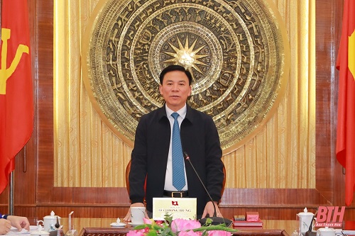 Họp Đoàn đại biểu của Đảng bộ tỉnh Thanh Hóa đi dự Đại hội đại biểu toàn quốc lần thứ XIII của Đảng