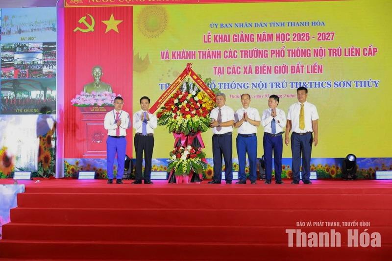 Khai giảng năm học 2026-2027 và khánh thành Trường Phổ thông Nội trú TH&THCS Sơn Thủy