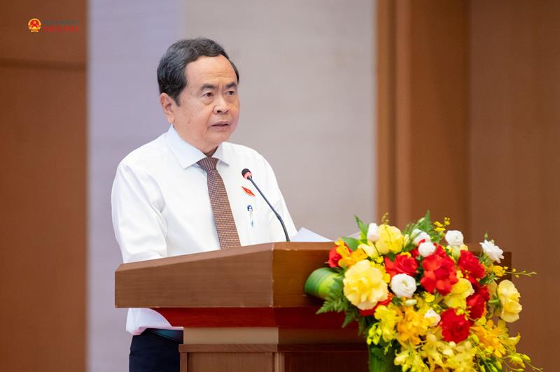 Chủ tịch Quốc hội Trần Thanh Mẫn phát biểu khai mạc hội nghị