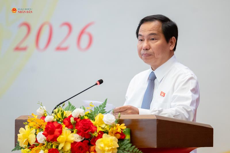 Tổng Thư ký Quốc hội - Chủ nhiệm Văn phòng Quốc hội Lê Quang Mạnh tuyên bố lý do, giới thiệu đại biểu