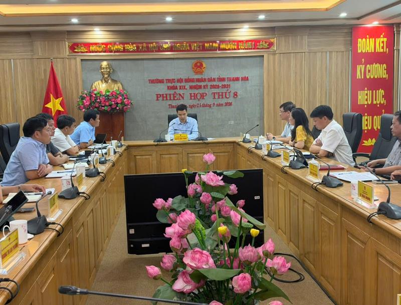 Toàn cảnh phiên họp thứ 8 Thường trực HĐND tỉnh khóa XIX