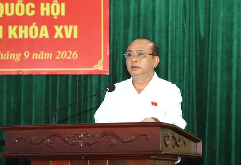 đại biểu Vũ Tiến Dũng, Phó Chủ tịch Hội Nông dân trình bày dự kiến nội dung chương trình kỳ họp thứ 2, Quốc hội khóa XVI