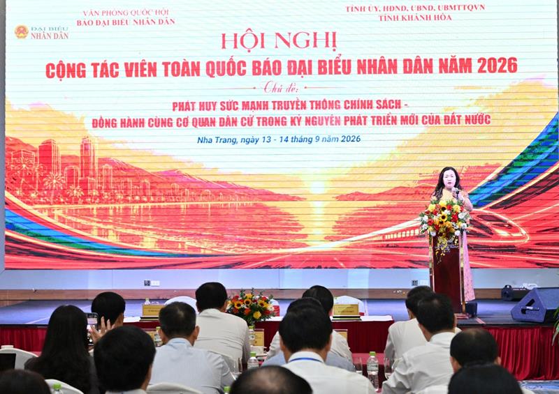 Toàn cảnh hội nghị cộng tác viên Báo Đại biểu Nhân dân năm 2026. Ảnh: Phạm Thắng – Báo Đại biểu Nhân dân