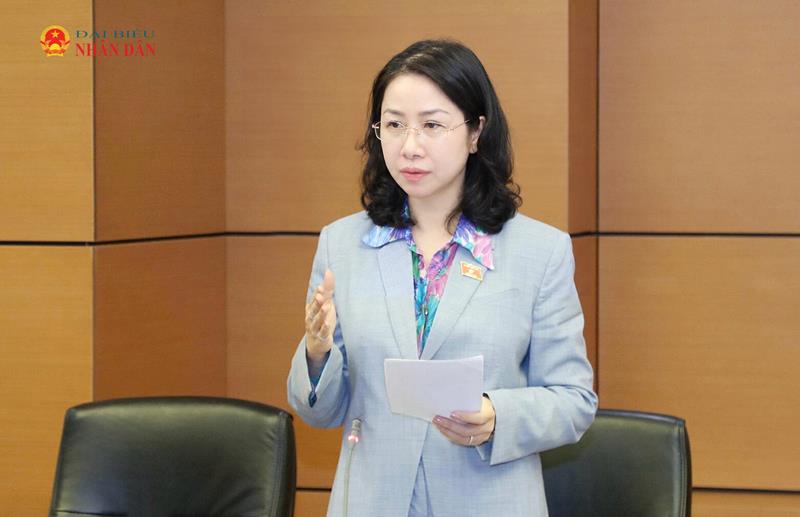 ĐBQH Phan Thị Thùy Linh (Thanh Hóa) phát biểu thảo luận tổ