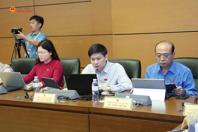 Các ĐBQH tham dự thảo luận tổ