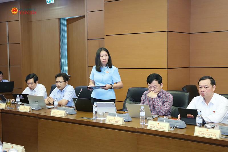 ĐBQH Huỳnh Thị Anh Thảo (Gia Lai) phát biểu thảo luận tổ