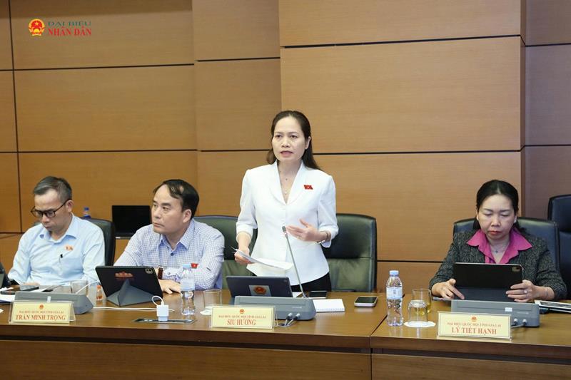 ĐBQH Siu Hương (Gia Lai) phát biểu thảo luận tổ