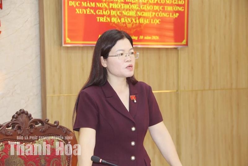 ĐBQH khảo sát việc sắp xếp các cơ sở giáo dục công lập tại xã Hậu Lộc