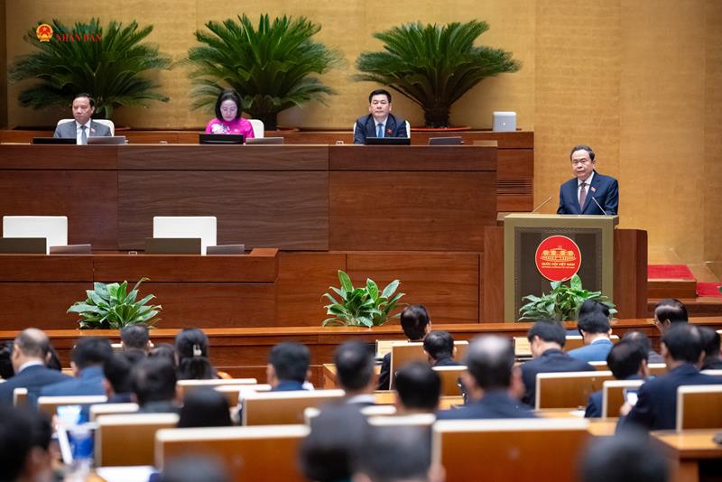 Chủ tịch Quốc hội Trần Thanh Mẫn phát biểu khai mạc Kỳ họp