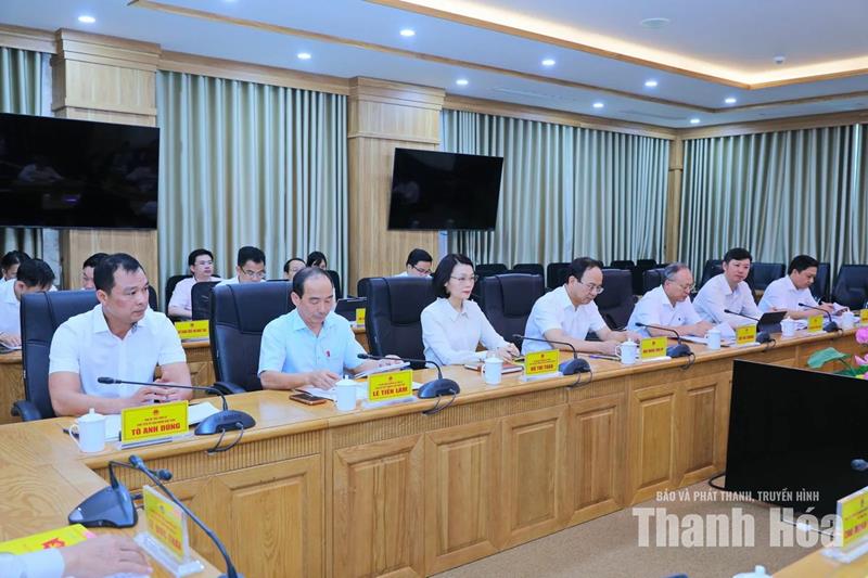Đoàn ĐBQH tỉnh làm việc với UBND, Ủy ban MTTQ tỉnh và các cơ quan liên quan trước Kỳ họp thứ hai, Quốc hội khóa XVI