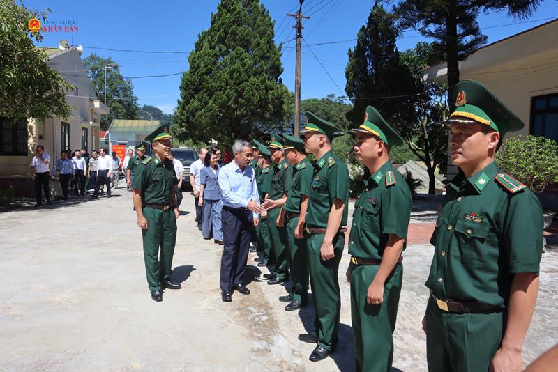 Bí thư Tỉnh ủy Lê Đức Thái kiểm tra công tác thực hiện nhiệm vụ tại Đồn Biên phòng Bát Mọt