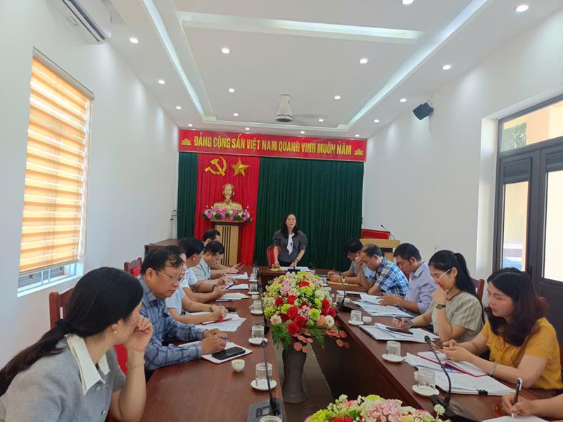 Đồng chí Ngô Thị Hồng Hảo, Tỉnh ủy viên, Trưởng Ban Văn hóa - Xã hội HĐND tỉnh, phát biểu tại hội nghị