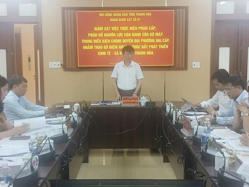 (Đồng chí Nguyễn Quốc Hải, Trưởng Ban Pháp chế HĐND tỉnh,